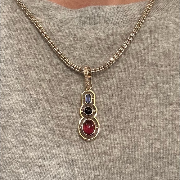Rachel Lynn x Corri Lynn 14K YG Diamond and Gemstone Clip - Picture 1 of 5